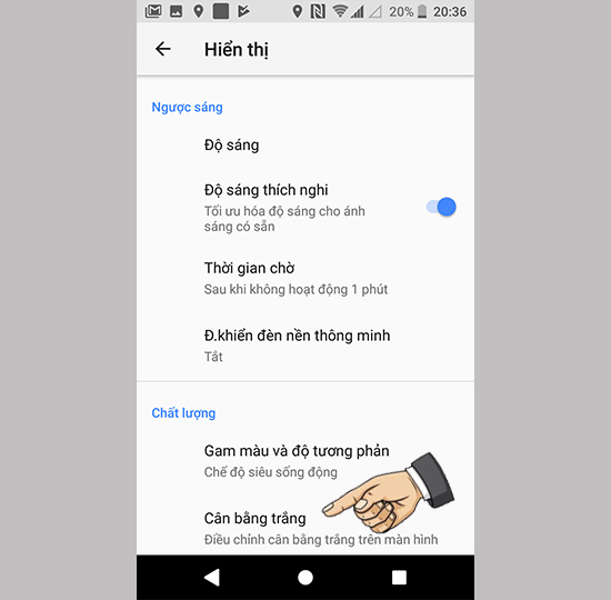 Điều chỉnh cân bằng trắng